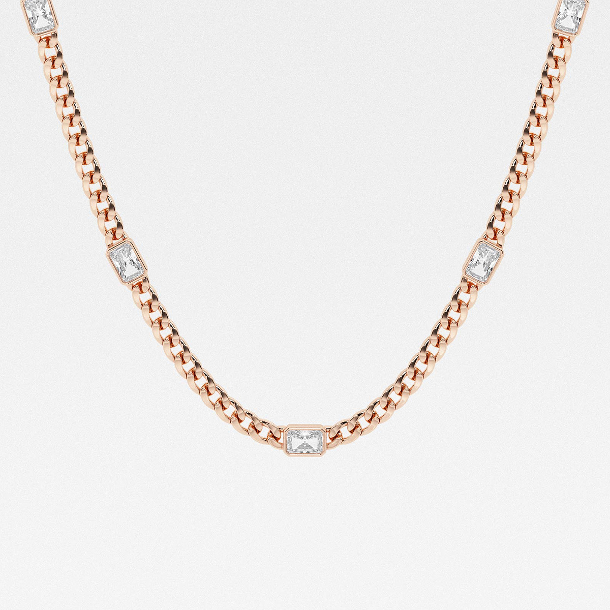 Additional Image 1 for  näas 2 1/2 ctw Radiant Lab Grown Diamond Station Necklace
